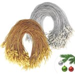 200 ficelles et crochets pour d�corations no�l, cordons verrouillage pression pour ornements festifs
