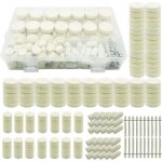 200 pcs roue de polissage en laine, tampon de polissa roue de polissage avec tige m�tal pour accessoires ...