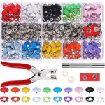 200 pcs snap fasteners set creux solides boutons - snap m�tal boucle anneau snap snap attaches couture ...