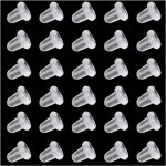 200 pi�ces de bouchons d'oreille en silicone transparent, bouchons de boucle d'oreille, boucles de s�curit� ...