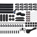 200 pices kit de gestion des cbles, 4 manchon de cble gaine, 3 clips cble organisateur bureau, 10 ...
