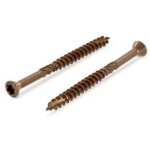 200 vis de terrasse inox a2 bruni autoforeuse tete decorative torx 25 - dtail : � 5 x 80