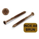 200 vis terrasse inox a4 brunie tte rduite dcorative torx tx25 autoforeuse 5 x 60 mm