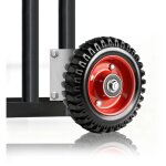 200mm roulettes de portail, roues robustes en caoutchouc plein avec quincaillerie pour portails mtalliques, ...