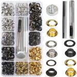 200pcs trousse � ?illets 4 couleurs 6mm ensembles oeillets kit de grommets eyelets outils en m�tal