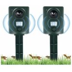 2023 2x r�pulsif chat jardin � ultrasons, r�pulsif chats avec piquet au sol pr�venir les chiens et les ...