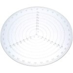20cm jauge de cercle d'outil de centrage de tour en acrylique clair boussole de recherche de centre rond ...