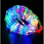 20m guirlande lumineuse solaire, multicolore 200 led pvc tube lumineux exterieur ip68 �tanche pour f�tes ...