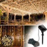 20m led solaire guirlande lumineuse int�rieur ext�rieur 8 modes d'�clairage �tanche ext�rieur garden ...