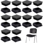 20pcs bouchons � lamelles carr� 40x40 30x30 35x35mm pour tube carre, bouchon plastique carre, embout ...