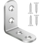 20pcs querre de fixation inox 40x40x16mm, querre angle 90 degrs en acier, querre tagre, querre ...