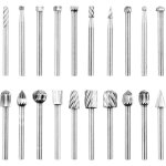 20pcs fraises rotatives fraise metal jeu de fraises en carbure fraise de tungstene meche acier rotatif ...