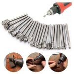 20pcs hss fraises rotatives set fraises en carbure de tungstne cutter die fraises, 1 / 8 '' (3mm) tige ...