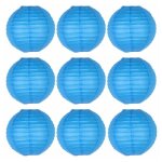 20pcs lampions color�s en papier blanc bleu violet chinoises boule papier lanternes asiatique suspension ...
