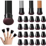 20pcs protection pieds chaise silicone noir 14 - 20mm - capuchons avec rev�tement feutre anti - rayures ...