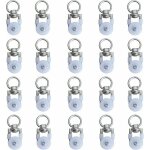 20pcs rouleaux de rail de rideaux, rouleaux de rail, rouleaux de tringle � rideaux glissi�res, poulie ...