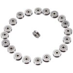 20pcs v623zz guide de rainure en v miniature en acier roulement � billes de rail de poulie 3x12x4mm pour ...