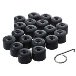 20pcs pour vw golf - cache boulon jantes voiture ecrou de roue bouchon noir