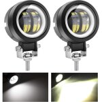 20w led phares antibrouillard offroad oeil d'ange feux diurnes, etanche lampe de travail led pour camion ...