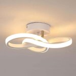 20w luminaire plafonnier led forme tr�fle , lustre couloir, blanc chaud 3000k, blanc, dia 25cm - changement ...