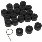 20x cache crou noir capuchon protection bouchon plastique, cache ecrou