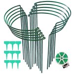 20x35cm?lot de 10 tuteurs pour plantes, tuteurs demi - ronds en m�tal pour plantes de jardin, cages et ...