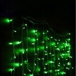 96 lampes led, guirlande de stalactites de no�l, 3, 5 m�tres, 8 modes, rideau de lumi�res f�eriques connectabl ...