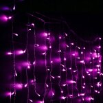 Guirlande lumineuse de nol  96 led en forme de stalactites, 3, 5 mtres, 8 modes, rideau de lumires ...