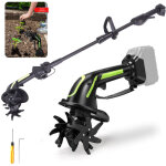 21v motobineuse �lectrique sans fil, bineuse �lectrique sans fil puissant, 235tr / min, largeur de travail ...