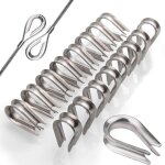 22 pcs cosse coeur , pour cable acier 6mm matriel de grement industriels et marins - 304 acier inoxydable ...