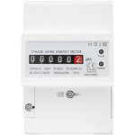 220v compteur d'�nergie �lectrique monophas� num�rique multifonctionnel sur din rail meter 2 ligne 4p ...