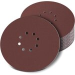 225mm disque de ponage, 30 pcs disque abrasif circulaire, 8 trous papier abrasif ponceuse, papier abrasif ...