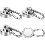 22kg crochets aimant�s puissants, 25mm aimant n�odyme pat�re magn�tique, 4 pi�ces crochets magn�tiques, ...