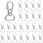 23 pcs fermoirs mousquetons pivotants, fermoirs mousqueton pour diy, accroche porte cl, mousqueton sac ...