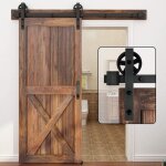 230cm quincaillerie de porte coulissante de grange en bois antique basic black big spoke wheel roller ...
