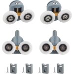 (23mm)2 paires?rouleaux de porte de douche, 23 mm de diam�tre pour la maison roulettes de rechange pour ...