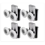 (23mm / 2top + 2bottom)roulettes de porte de douche, 23 mm roues en haut ou en bas, porte coulissante ...