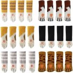 24 chaussettes de chaise mignonne pattes de chat couvre - jambes de chaise protecteurs de plancher anti ...