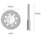 24 disques de coupe diamant�s de 22 mm de diam�tre avec 4 mandrins de 3 mm, compatibles avec les outils ...