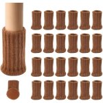 24 paires (brown)de chaussettes de meubles en tricot antid�rapantes pour pieds de chaises, pour �viter ...