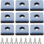 24 patins de meubles en t�flon, patins de pieds de chaise de 25 mm avec vis, patins carr�s � visser, ...