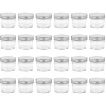 24 pcs pots à confiture avec couvercles argentés verre 110 ml vidaxl 24 pcs pots à confiture avec couvercles argentés verre 110 ml vidaxl