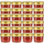 24 pcs pots à confiture avec couvercles dorés verre 110 ml vidaxl 24 pcs pots à confiture avec couvercles dorés verre 110 ml vidaxl