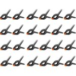 24 pi�ces 6  158 mm pince a ressort plastique, pince de serrage force de serrage �lev�e ouverture maximale ...