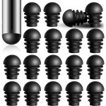 24 pi�ces bouchons d'extr�mit� ronds avec inserts de tube en plastique de diam�tre ext�rieur de 16 mm ...