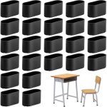 24 pi�ces embout de chaise, 40 x 20 mm protection pied de chaise, ovale de protege pied de chaise, antid�rapan ...