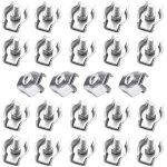 24 pi�ces pince c�ble m�tallique, serre - c�ble m3, clips de c�ble en acier inoxydable pour c�ble d?acier ...
