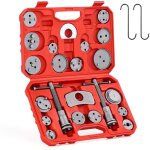 24pcs kit d'outils de repousse piston trier de frein avec boulons de pousse plaques de retenue supports ...
