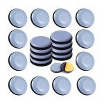 24pcs patins en teflon pour meubles 20 mm (rond) - patins glisseurs pour meubles - planeur patins pour ...