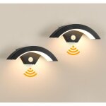 24w applique exterieur / intrieur led avec dtecteur de mouvement, 2 pack lampe murale exterieur tanche ...